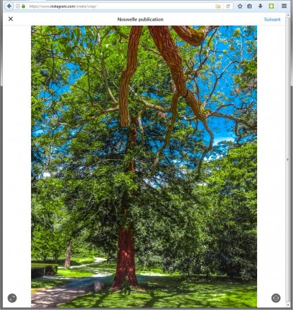 Recadrer photo dans Instagram dans Firefox avec User-Agent Switcher sur Android