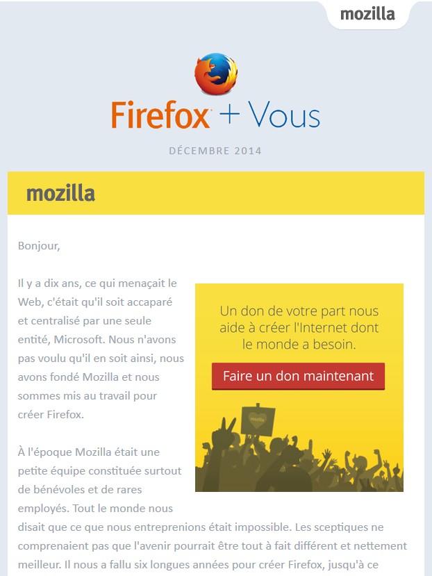 Mozilla – Firefox + Vous – décembre 2014