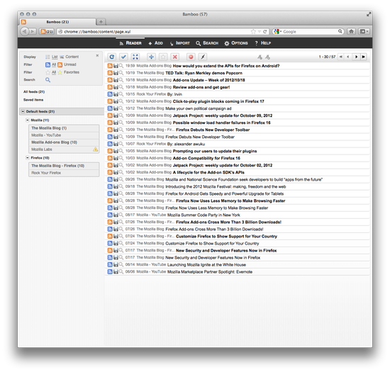 Bamboo Feed Reader