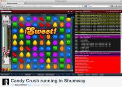 Candy Crush exécuté dans Shumway