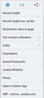 Item de menu « Open In Native App »