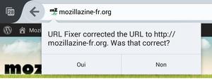 Panonceau d'URL Fixer : correction correcte ?
