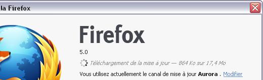 À propos de Firefox bêta > Aurora > Téléchargement