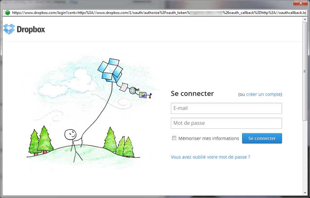 Se connecter à Dropbox dans Thunderbird 13