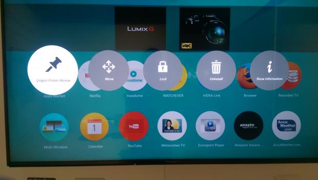App pinning in Panasonic's My Home Screen 2.0 is easy (expertreviewer.co.uk) App pinning in Panasonic's My Home Screen 2.0 is easy