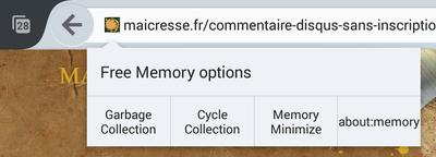 Panonceau de Free Memory 0.95