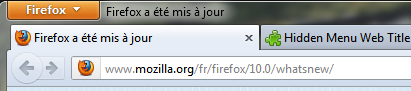 Titre à côté du bouton Firefox, fenêtre de taille intermédiaire