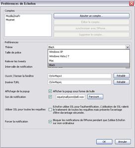 Options d'Echofon 1.9