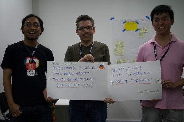 Participants à un atelier sécurité et vie privée au Mozcamp de Singapour