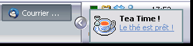 Tea Timer : notification système